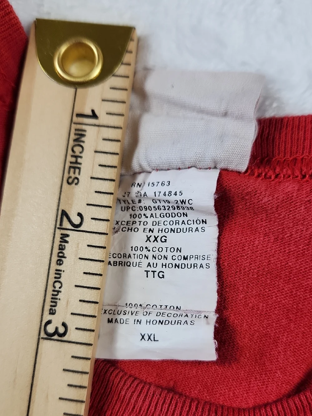 Champion T Shirt Red Men's XXL - Picture 6 of 16